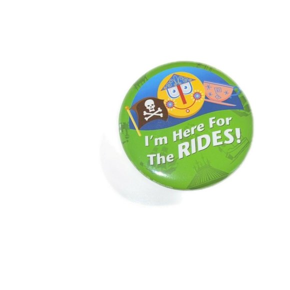 Disney Store I Am Here For The Rides I Am Here For The Autographs Button Set - Picture 4 of 5